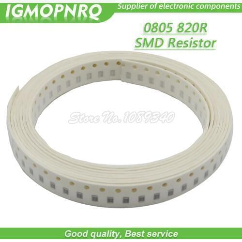 300pcs 0805 SMD Resistor 820 ohm Chip Resistor 1/8W 820R ohms 0805-820R