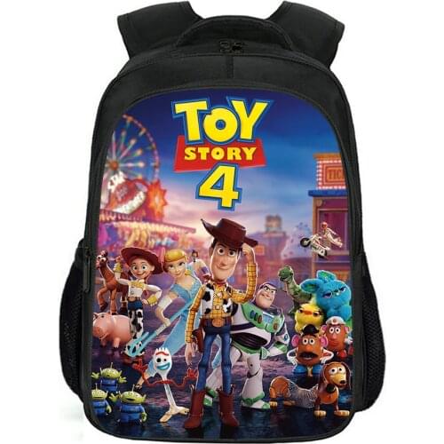 Disney UPGRADED VERSION Toy Story 4 Anime Pattern Kids Backpack Mochila Infantil Ralph School Bag Cartoon Childrens Backpack