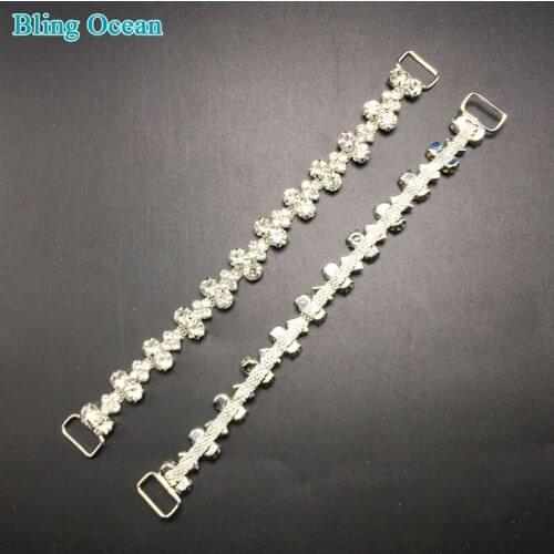 Shining Sideways Crystal Cross Connector Competition Bikini Jewelry Accessory Beach Wear Vacation Style Body Chain Accessories