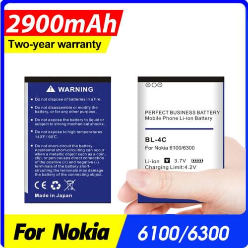 2600mAh Replacement BL-4C BL4C Cell Phone Battery for Nokia 6100 6125 6136 6170 6300 7705 7200 7270 8208 BL 4C Batteries
