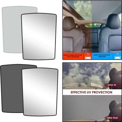 Sunroof Sun Shades Sunshade Protection for Tesla Model Y Overhead Roof Sunshade Window Shade UV/Heat Insulation Cover