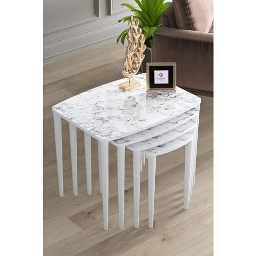 Modern Mdf Zigon Coffee table Pad 4'lü coffe table