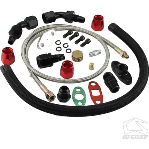 For T3 T4 T70 T66 TO4E nylon/steel Oil Feed Line Oil Return Line Oil Drain Line Kit