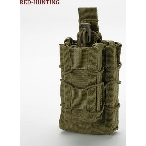 Tactical Open Top Double Magazine Pouch MOLLE Rifle Pistol Cartridge Clip Pouch Hunting Pouch