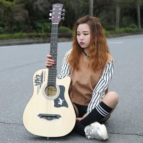 Trainer Guitar Wood Bridge Gifts Aesthetic Travel Guitars High Quality Acoustic Chitarra Acustica Music Accessories DL60JT