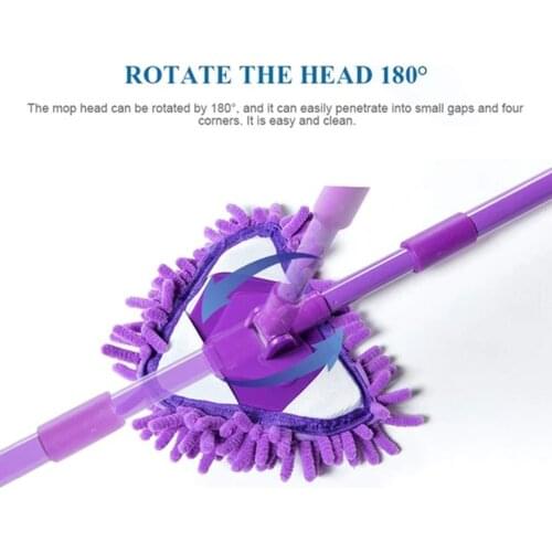 180 Degree Rotatable Adjustable Triangular Cleaning Mop Home Wall Ceiling Floor Cleaning Mop STTA889