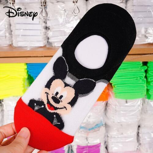 Disney thin section mesh adult female socks cute cartoon shallow mouth boat socks