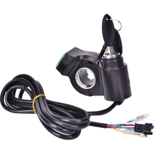 1 set Electric Bike Half Wrist Throttle Grip Handle LED Display Indicator/Lock Key Knock Half Twist Throttle