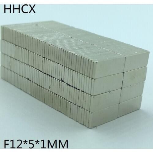 10 20 50 100PCS/LOT Magnet 12x5x1 N35 Strong mm Square NdFeB Rare Earth Magnet 12*5*1 Neodymium Magnets 12 X 5 X 1 for moto