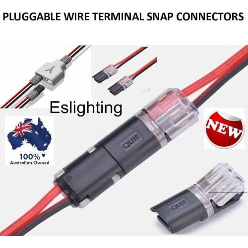 10PCS 12V WIRE CABLE SNAP PLUG IN CONNECTOR TERMINAL CONNECTIONS JOINERS CAR AUTO