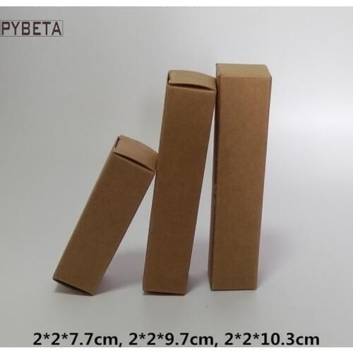 100pcs/lot- Blank Kraft Paper Box Perfume Lipstick Cosmetics Gift Packaging Boxes