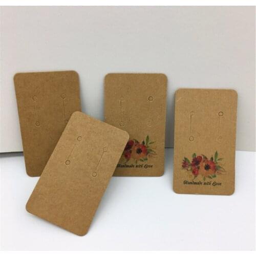 100pcs 5.5x3.2cm Earrings Display Cards Earring Card Holder Ear Studs Card For DIY Jewelry Display Cards