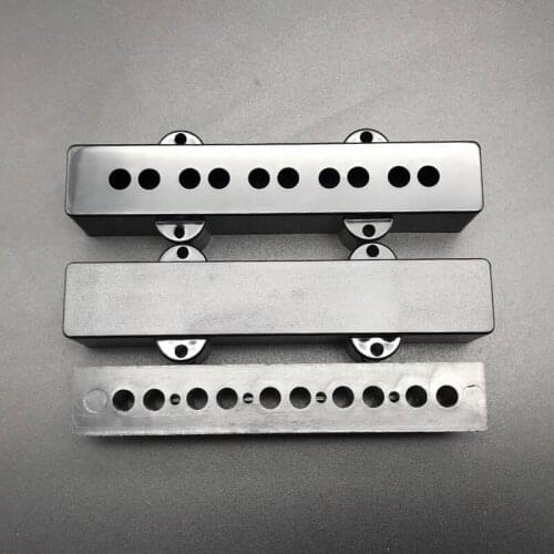 12pcs ABS 5 String JB Bass Guitar Pickup Covers Neck Bridge Pickup Cover Black for JB Bass Electric Violao 100mm 103mm