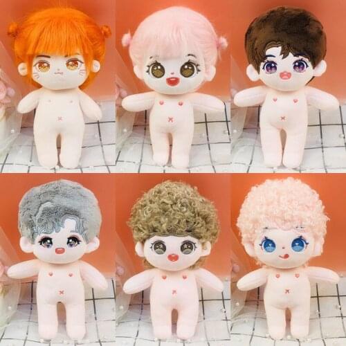 20cm Baby IDol Doll Customization Star Souvenir Plush Doll Long Curly Hair Doll For Wangyibo Xiaozhan Fans Collection Gift