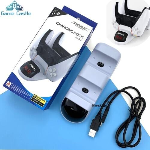 2021 Dual Fast Charger Charging Cradle Dock Station For Playstation 5 PS5 Gamepad Joystick Charger For PS5 Game Controller