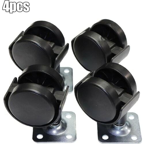 4 Pcs Pulley Swivel Wheel On Plate Castor 40mm 1.5Inch PVC Chair Table Furniture Swivel Wheel Home Decoration