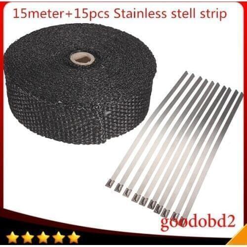 Car pipe Motorcycle 10M Exhaust Header Wrap Manifold Fiberglass Fahrenheit Lava Insulating Heat Pipe Racing Car Accessories