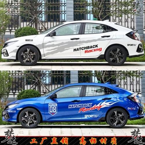 Car stickers FOR Honda Civic car stickers Racing garland personality car stickers Dynamic body stickers decoration Civic