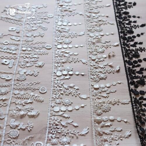 Off White Flowers Leaves Lace Tassel Trims DIY Handmade Lace Necklace Pendant Home Sofa Curtain Skirt Free Shipping RS3031