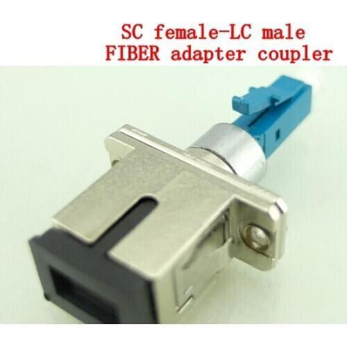 Free shipping 1pcs SC female-LC male single mode flange adapter fiber coupler for digital communication