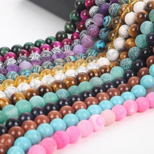 4-12mm Natural Stone Beads Tiger Eye Agates Stone Round Beads For Jewelry Making DIY Accessories Necklace Bracelet Handmade