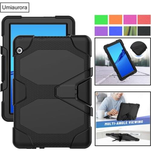 For Huawei Mediapad T3 T5 10 10.1 inch AGS2-W09/L09 Full Body Silicon Tablet Cover Funda Stand Case For MatePad T8 8.0 Kobe2-L09