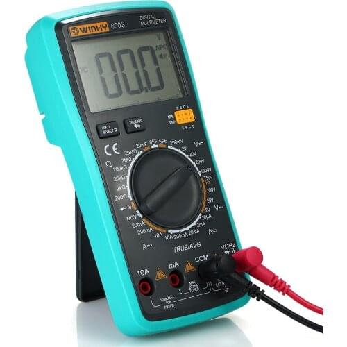 LCD Digital Handheld Voice NCV True RMS Multimeter DC/AC Voltage Current Meter Capacitance Resistance Diode Tester