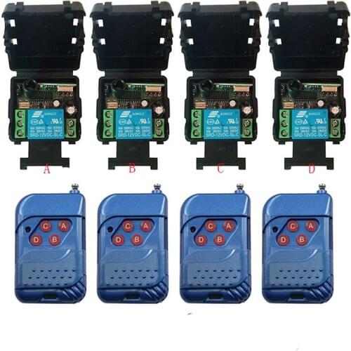 DC12V 24V 1CH 1 CH 10A Remote Control Light Switch Relay Output Radio Receiver Module and Transmitte Garage Doors