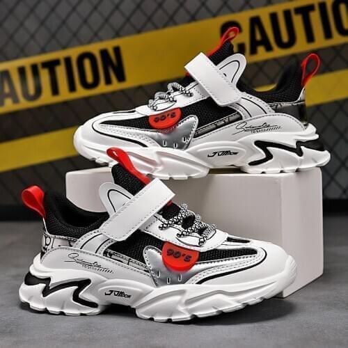 2021 Spring Children Fashion Tennis Running Shoes Big Boys Sneakers Baby Student Zapatilla Casual Blue Light Sports Shoes Kids