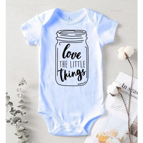 Clothing for Babies Bottle Printing Love The Little Thing Jumpsuit Kids Autumn Newborn Baby Fall Clothes New Born Girl Outfit
