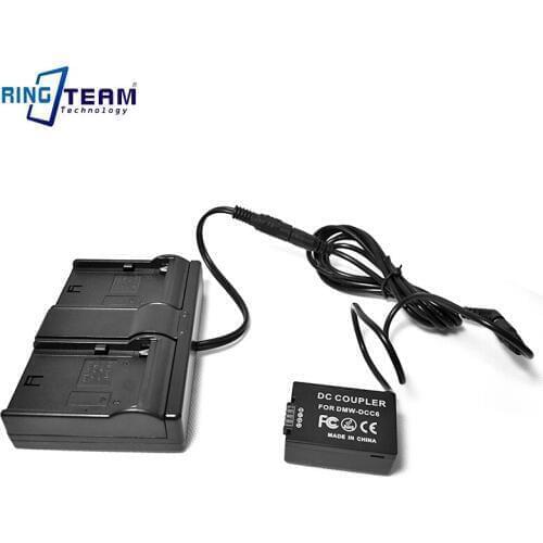 NPF970 Dual Channel Power Supply Adapter + DMW-DCC9 BLD10 DC Coupler for Panasonic Camera DMC-G3W G3T G3R G3EGK G3K GF2KK GF2KS