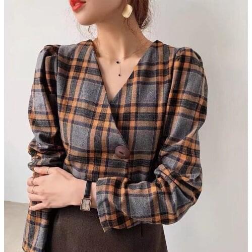 EACHIN Women's Plaid Shirts