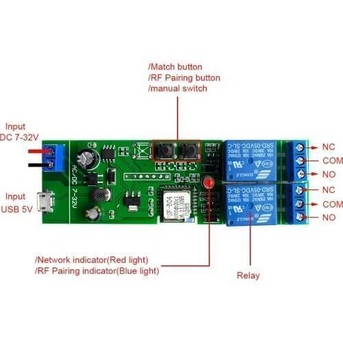 EweLink Smart Home WiFi 2 Channel Switch Inching Interlock Selflock Wifi Module App Control Remote Relay Module Smart Home