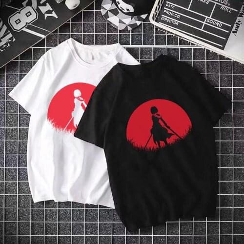 2021 hot Anime Attack on Titan T shirt Vintage manga Printed Clothing Women Men Summer Casual Short Sleeve Oversized camisetas