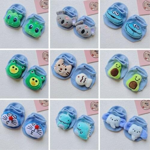 2-piece Set of Three-dimensional Cartoon Silicone Non-slip Cotton Baby Socks Suitable for Childrens Socks From 0-6 Years Old