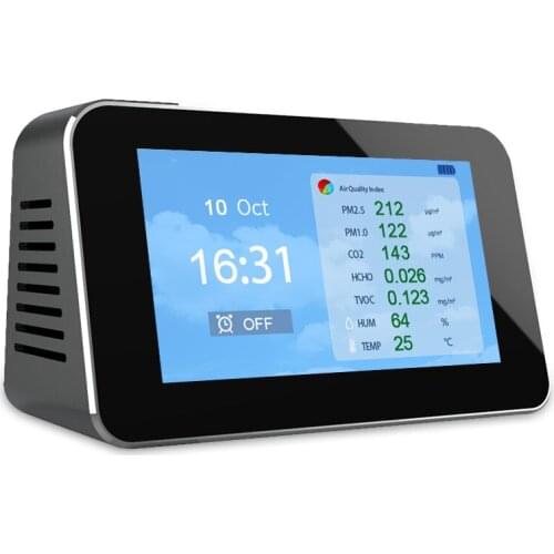 Dienmern multifunctional air quality detector test PM2.5 CO2,Formaldehyde (HCHO), NDIR CO2 Sensor gas detector