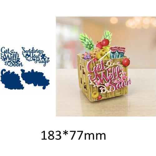 Get Well Soon Heart Words Metal Cutting Dies Scrapbooking Craft Cards Making Embossing DIY Photo Album Stencils New Die Cut 2019