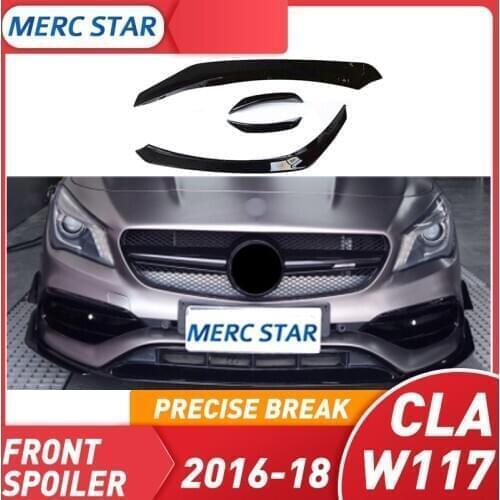 Front Lip Divider for CLA CLASS W117, canard compatible with sporting style CLA - W117 CLA180 A1178853001 A1178852801 2013-18