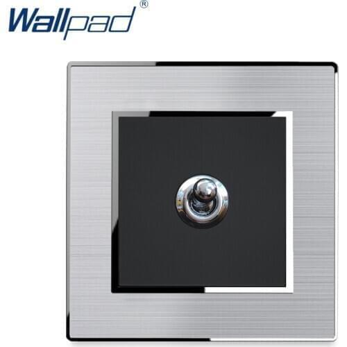 1 Gang 2 Way Toggle Light Switch New Arrival Stainless Steel Panel With Silver Border Wallpad Wall Switch 16A AC110-250V