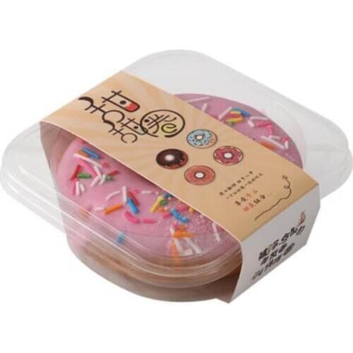 50pcs Single Donut Plastic Box Cake Dessert Candy Packaging Box Transparent Macaron Chocolate Box