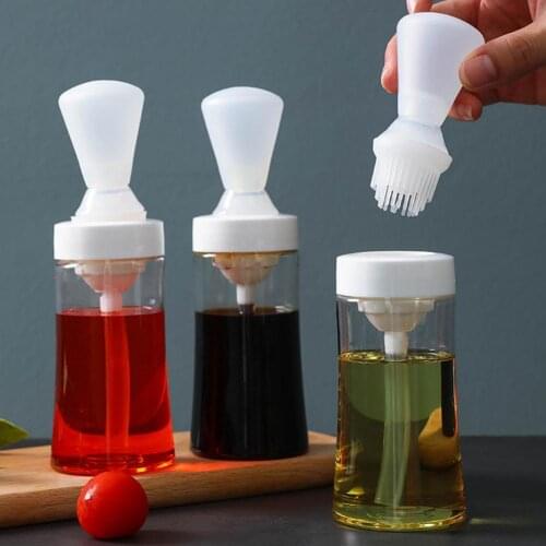 Portable Visible Grilling Oil Container for Kitchen Brush Oil Bottle Portable Visible Grilling Oil Container for Kitchen