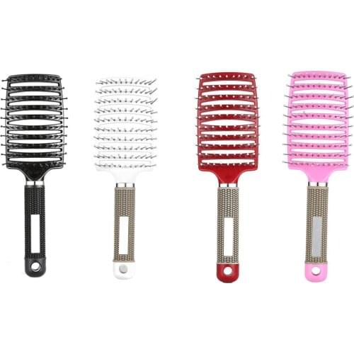 Manual Personal Care Gadget Diy Broad Teeth Hair Massage Bristle Comb Curly Style Arc Ribs Big Bend Hairdressing Apparatus