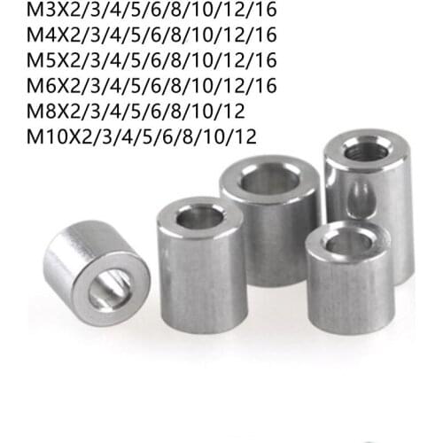 10pcs M3 M4 M5 M6 m8 m10 Aluminum washer round hollow no thread standoff spacer thickness 2/3/4/5/6/8/10/12mm