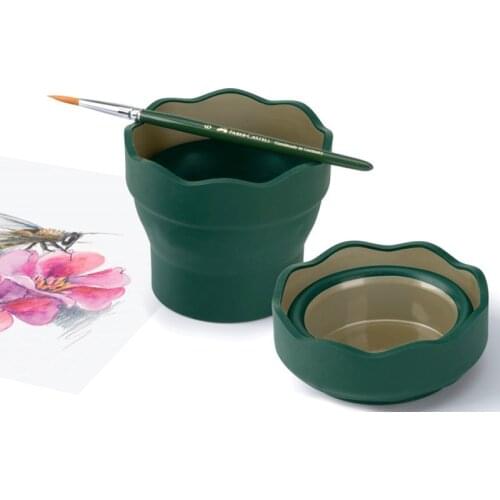 Eval Wash Brush Bucket Foldable Art Wash Pen Cup Barrel Bucket Multifunction Pen Barrel Wash Brush Tools Art Sets for Painting