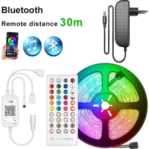 LED Light Strips Bluetooth WIFI Controller Flexible RGB 2835 Decoration BackLight Lamp Night light Luminous String For Bedroom