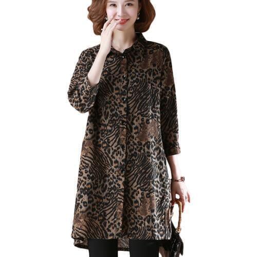 VWBQNZ Leopard Blouses