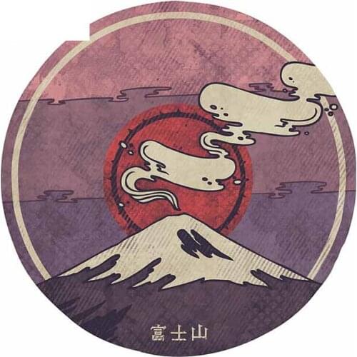 For View Mount Fuji Smoke In Japan Cartoon Waterproof Car Stickers Anime Decal Surfboard RV Decoration 13cm X 12.7cm