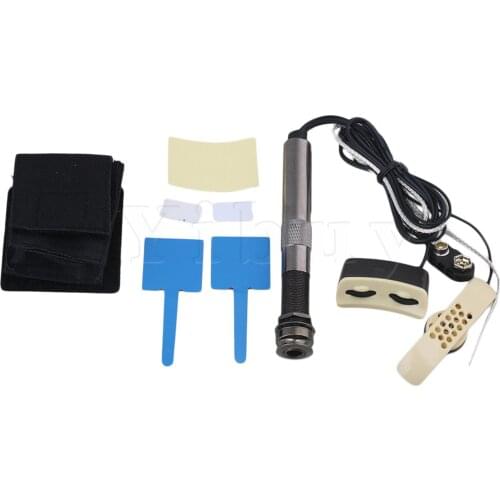 Yibuy Zinc Aolly Microphone Sound Hole Adjustable Pickup for Acoustic Guitar