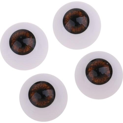 20mm Acrylic Eyeball Safety Eyes for Baby Doll Replacement Accessories Dark Brown Iris Bear Toy Animals Mask Decor