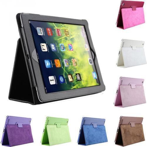 Litchi Pattern Protective PU Leather Case for IPad 2 3 4 for Ipad Air 1 2 Shell Auto Sleep Wake Up Cover for 9.7 Inch Holder